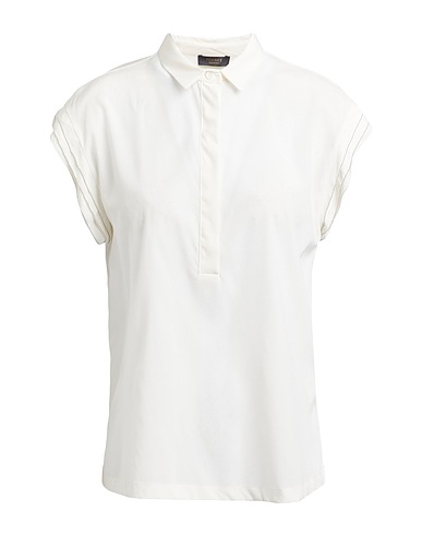 PESERICO Top Off white 94% Silk, 6% Elastane