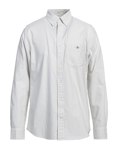 GANT Striped shirt Light green 100% Cotton