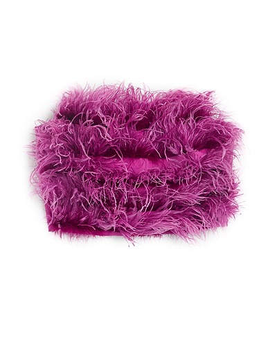 PATRIZIA PEPE SERA Top Mauve 97% Polyester, 3% Elastane, Ostrich feathers
