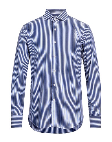 ALESSANDRO GHERARDI Gestreiftes Hemd SOFT Blau 100% Baumwolle