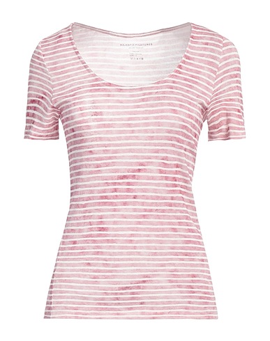 MAJESTIC FILATURES T-shirt Mauve 70% Viscose, 30% Linen