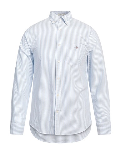 GANT Striped shirt Sky blue 100% Cotton