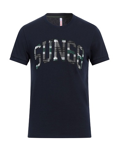 SUN 68 T-shirt Blu notte 100% Cotone