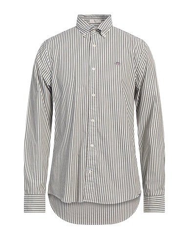 GANT Striped shirt Military green 100% Cotton
