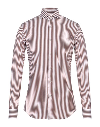 ALESSANDRO GHERARDI Striped shirt SOFT Brown 100% Cotton