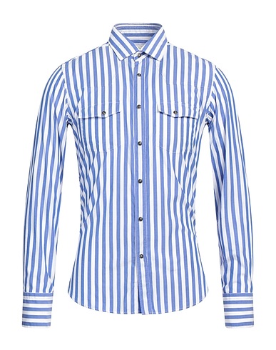 GMF 965 Striped shirt Slate blue 100% Cotton