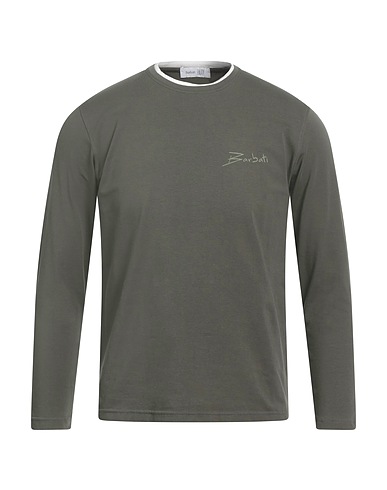 BARBATI Basic T-Shirt ENJOY Military green 95% Cotton, 5% Elastane