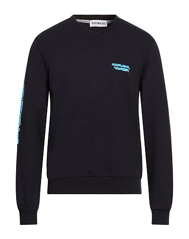 BIKKEMBERGS Sweatshirt Midnight blue 95% Cotton, 5% Elastane