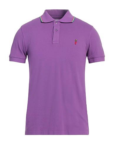 COOPERATIVA PESCATORI POSILLIPO Polo shirt Mauve 95% Cotton, 5% Elastane