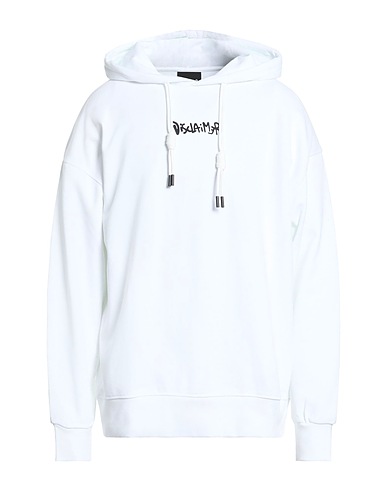 DISCLAIMER Hooded sweatshirt BIANCO 100% Cotton