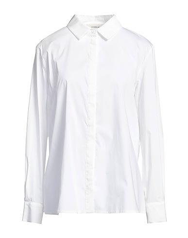 LIVIANA CONTI Solid colour shirts & blouses White 68% Cotton, 28% Polyamide, 4% Elastane