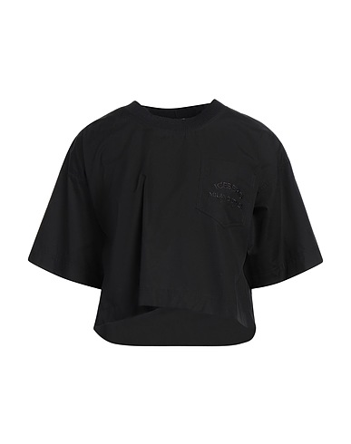 ICEBERG Crop top Black 100% Cotton, Viscose, Polyamide, Polyester