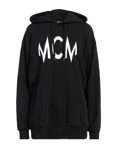 MCM Hoodie Schwarz 100% Baumwolle, Elastan