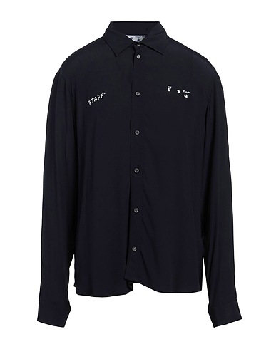 OFF-WHITE™ Shirts Midnight blue 54% Rayon, 46% Viscose