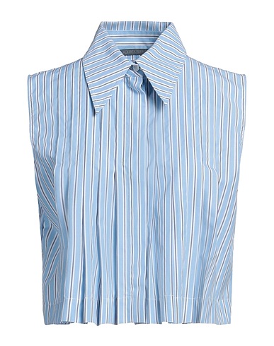 ALBERTA FERRETTI Striped shirt Light blue 100% Cotton