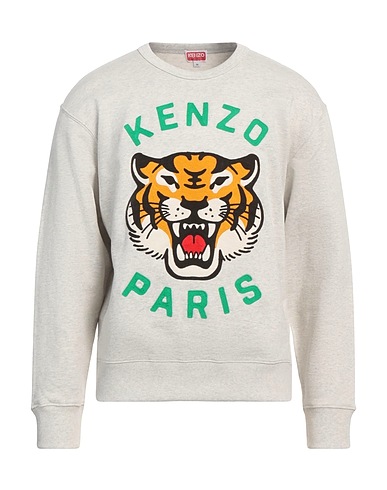 KENZO Sweatshirt Light grey 100% Cotton, Elastane