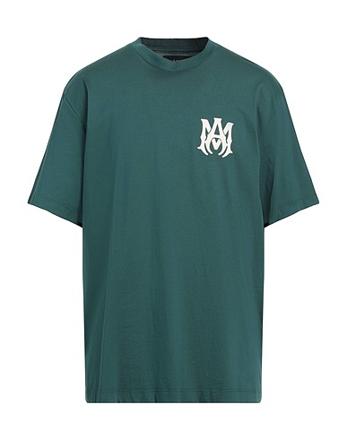 AMIRI T-shirt Verde scuro 100% Cotone, Elastan