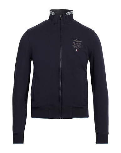 AERONAUTICA MILITARE Sweatshirt FRECCE TRICOLORI Midnight blue 95% Cotton, 5% Elastane