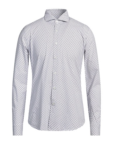 GHIRARDELLI Patterned shirt WASHED White 100% Cotton
