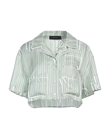AMIRI Patterned shirts & blouses Light green 100% Silk