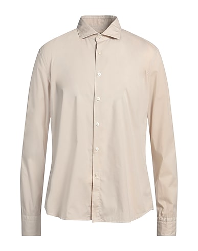 GHIRARDELLI Solid color shirt WASHED Beige 97% Cotton, 3% Elastane