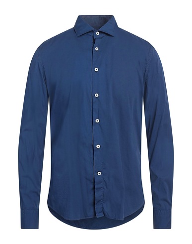 GHIRARDELLI Solid colour shirt WASHED Blue 97% Cotton, 3% Elastane