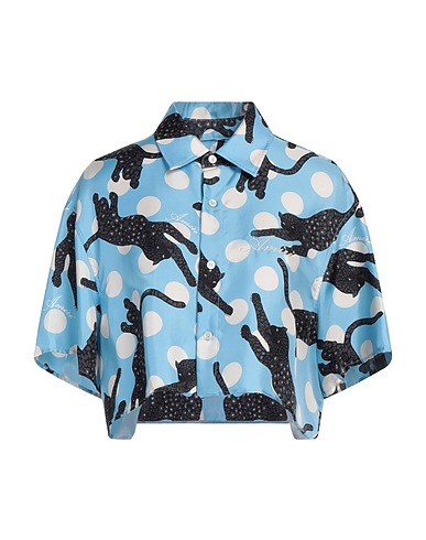 AMIRI Patterned shirts & blouses Sky blue 100% Silk