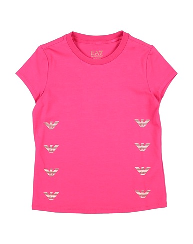 EA7 T-shirt Fuchsia 96% Coton, 4% Élasthanne