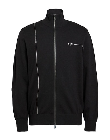 ARMANI EXCHANGE Cardigan Black 99% Cotton, 1% Elastane