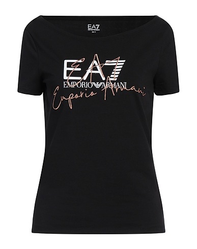 EA7 T-shirt Nero 93% Cotone, 7% Elastan