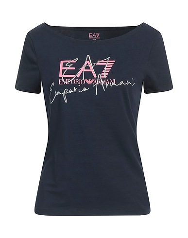 EA7 T-shirt Blu notte 93% Cotone, 7% Elastan
