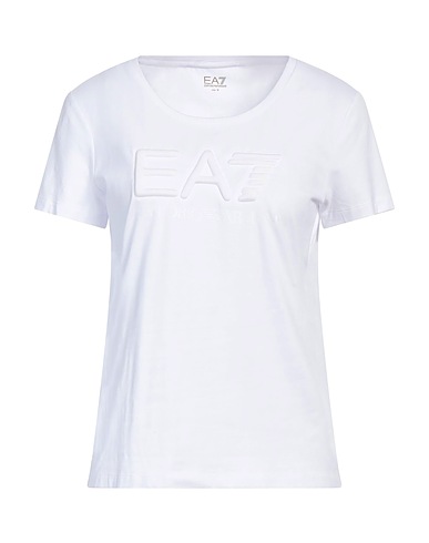 EA7 T-shirt White 96% Cotton, 4% Elastane
