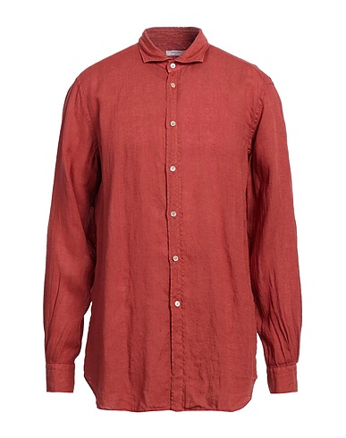 BOGLIOLI Linen shirt Brick red 100% Linen