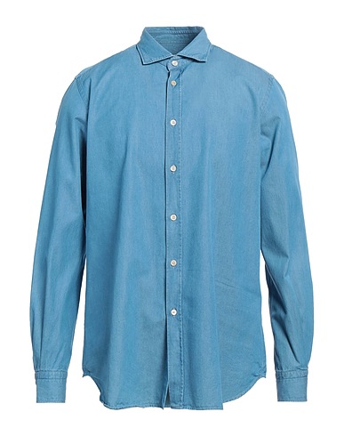BOGLIOLI Jeanshemd Blau 100% Baumwolle