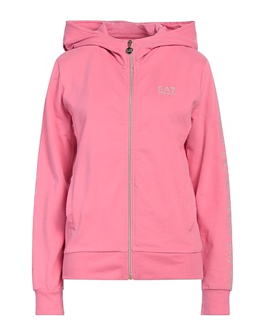 EA7 Hooded track jacket  Pink 95% Cotton, 5% Elastane