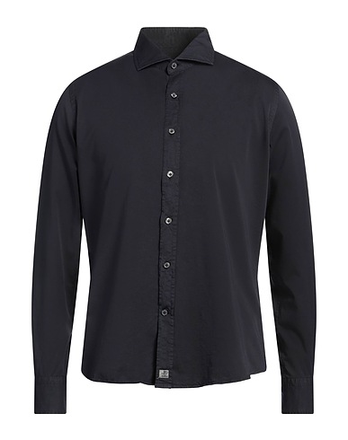 SONRISA Solid colour shirt Midnight blue 97% Cotton, 3% Elastane