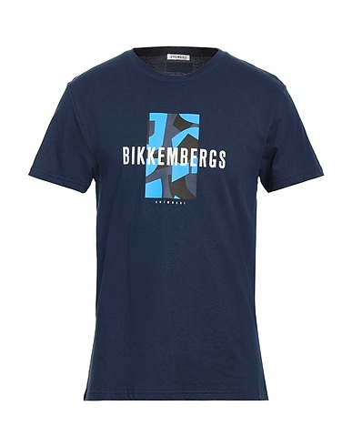 BIKKEMBERGS T-shirt BLU NAVY 100% Cotton