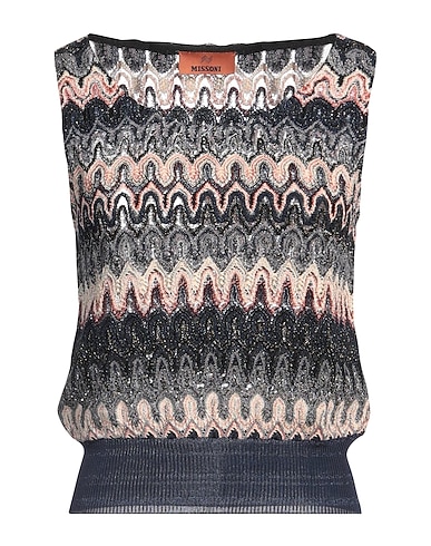 MISSONI Top Midnight blue 77% Viscose, 13% Polyester, 10% Metallic fiber, Cupro