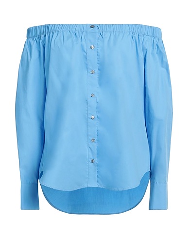 ICE PLAY Solid colour shirts & blouses Light blue 100% Cotton