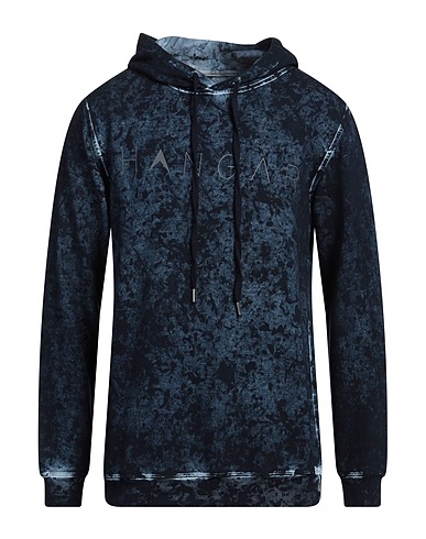 HANGAR Hooded track jacket  Navy blue 100% Cotton