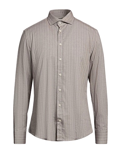 BASTONCINO Patterned shirt Light brown 100% Cotton