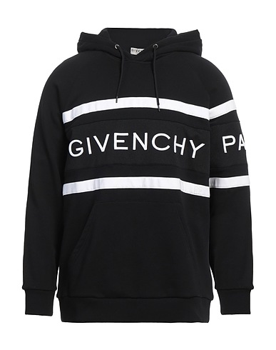 GIVENCHY Hooded track jacket  Black 100% Cotton, Polyester, Ceramic