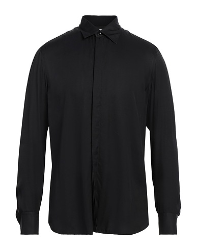 PT Torino Camicia tinta unita Nero 100% Viscosa