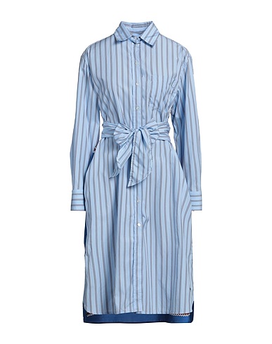 WEEKEND MAX MARA Midi dress Sky blue 100% Cotton, Silk