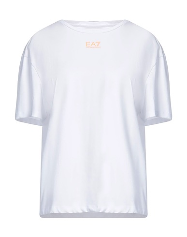 EA7 T-shirt Bianco 95% Cotone, 5% Elastan