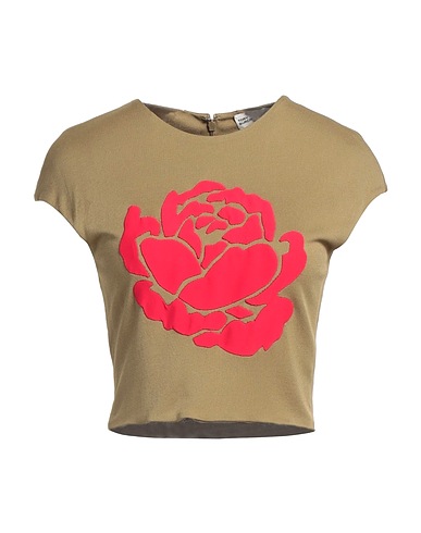 TORY BURCH Top Military green 100% Viscose, Silk