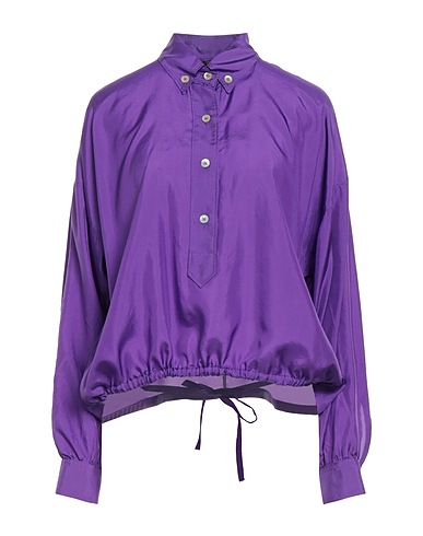 SEVENTY VENEZIA Silk top Purple 100% Silk, Mother-of-pearl