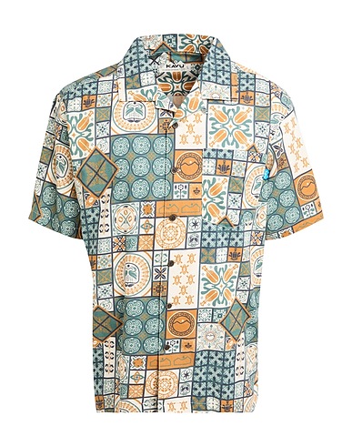 KAVU Patterned shirt Camel 55% Organic cotton, 45% Tencel™