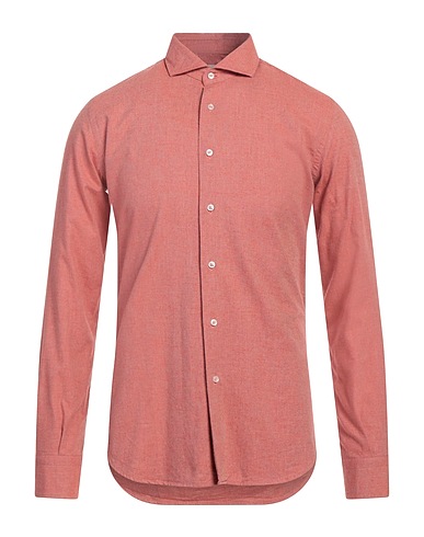 QUEENSWAY Camicia tinta unita Ruggine 100% Cotone