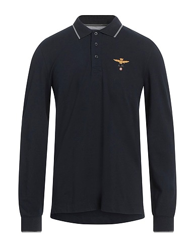 AERONAUTICA MILITARE Polo shirt Midnight blue 95% Cotton, 5% Elastane
